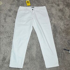 Classic‎ White Straight-Leg Trousers
